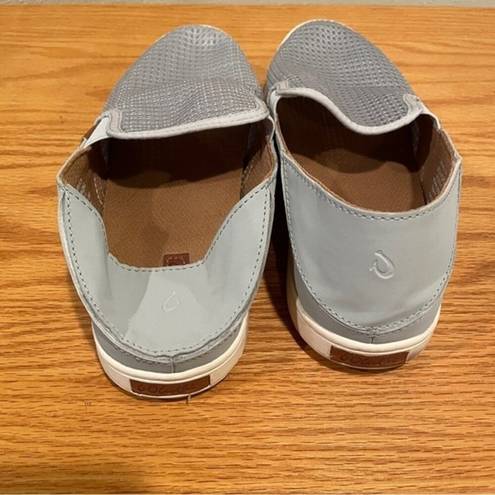 Olukai  Pehuea Gray Blue Mesh Slip On Convertible Sneakers Shoes Women's 9.5