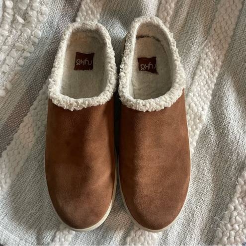 Ryka  Shearling Leather/Suede Slip On Clogs size 8.5