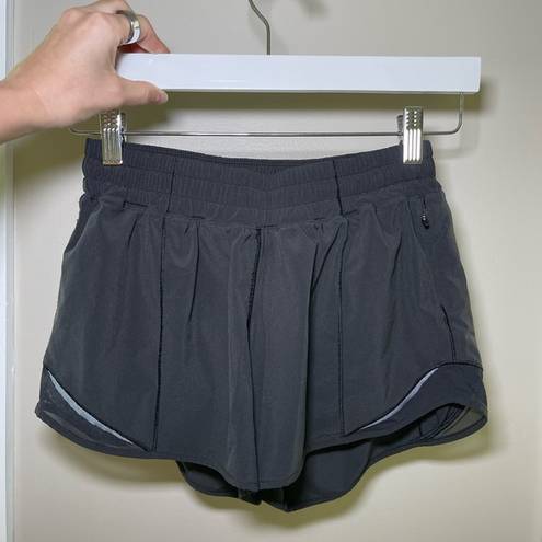 Lululemon Black Hotty Hot Low Rise 4” Short