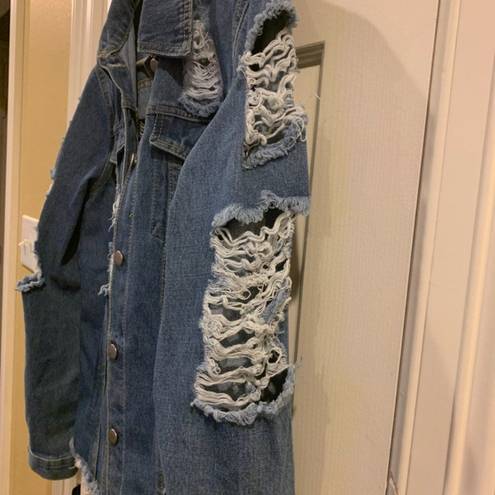 Pretty Little Thing  Distressed Jean Jacket