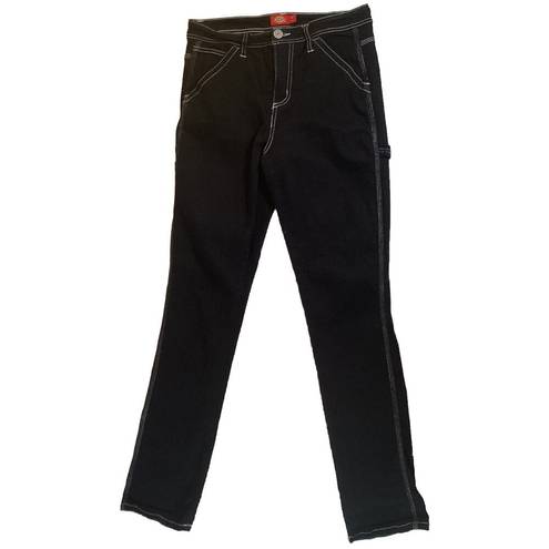 Dickies  Women's Carpenter Jeans (J1080FB) Black Contrast Stitch Size 7/28