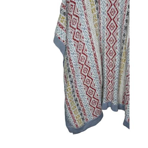 CAbi  Love Carol Women's Top Siesta Knit Poncho Boho Fringe Sweater Cardigan XS