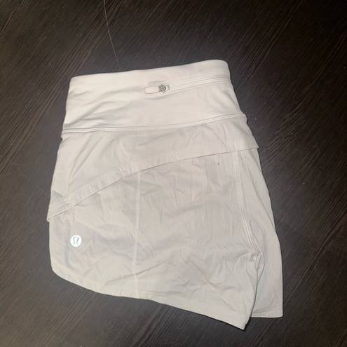 Lululemon White  speed up shorts