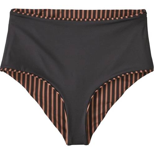 Patagonia NWT  Sunrise Slider Calm Waters Ink Black Reversible Bikini Bottoms