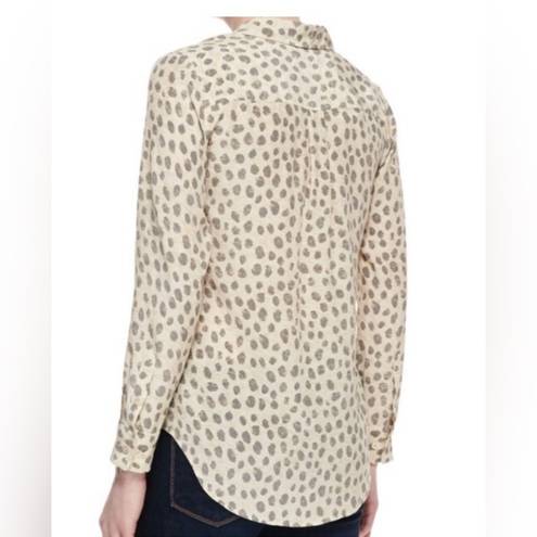 Equipment New  Femme 100% Silk Button Down Blouse Animal Print Large