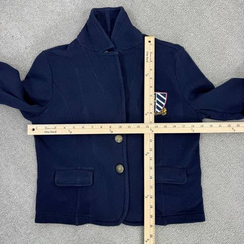 Tommy Hilfiger  French Terry Knit Schoolboy Blazer Jacket Blue Medium