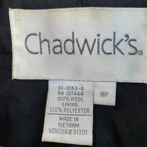 Chadwick's 100% Wool plaid Peacoat 8P