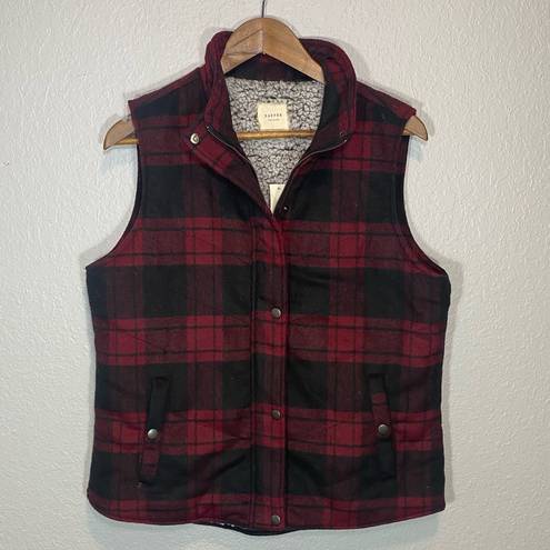 Harper  | Burgundy Flannel Vest‎