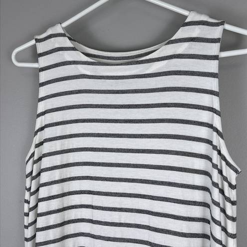 J.Jill  Wearever Layering Tank Top Size Small Shirt Black White Stripes Flowy