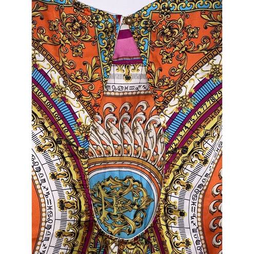 Arden B Women's  Open Sleeve Colorful Keyhole Back Blouse Small ~