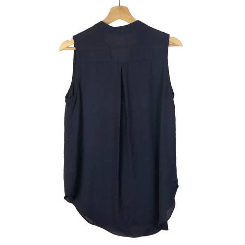 Tea N Rose  Navy Blue Pocket Bust Sleeveless Tank Top M