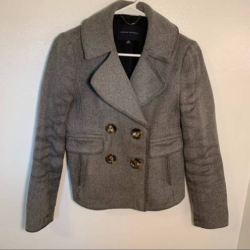 Banana Republic  Double Breasted Peacoat Gray