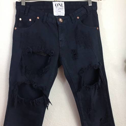 One Teaspoon ONE by  x denim ripped distressed jean