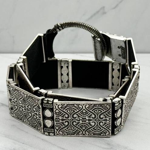 Chico's  Vintage Studded Silver Tone Stretch Belt Size Small S Medium M Womens