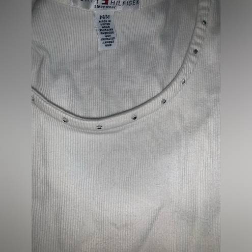 Tommy Hilfiger Vintage y2k  Rhinestones Studded White Camisole