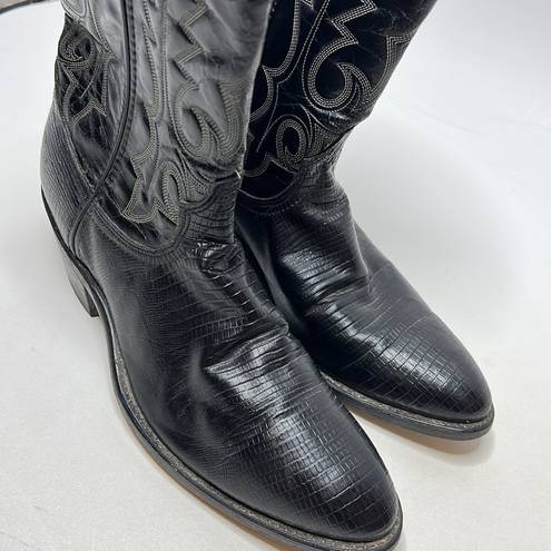 Laredo Black Leather Cowboy Western Boots