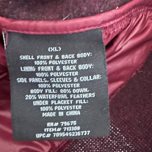 London Fog  Maroon Red Down Jacket