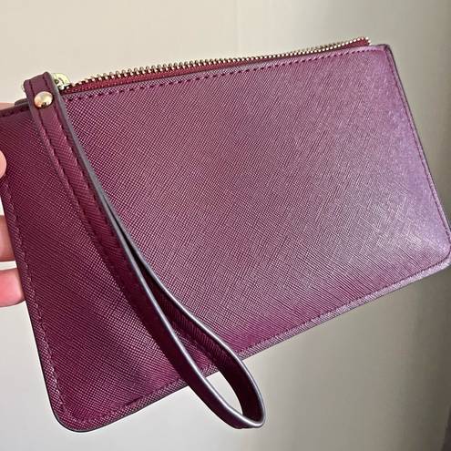 Kate Spade burgundy leather wallet clutch wristlet