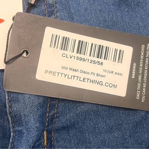 Pretty Little Thing NWT pretty little things disco fit shorts denim size 6