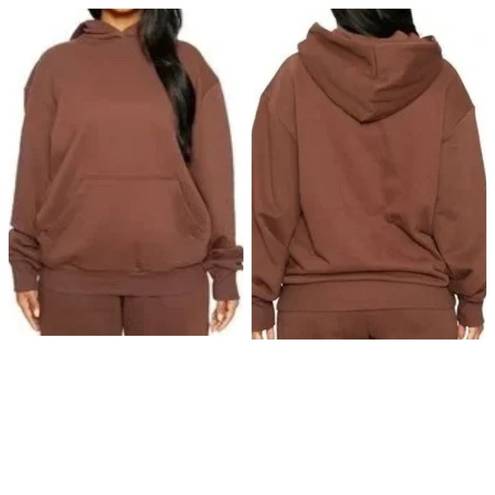 Naked Wardrobe  Brown Soft Pullover Hoodie NEW Womens Sz M style NW-T4322-N