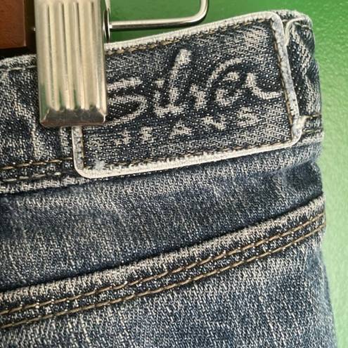 Silver Jeans  Isabel Size 32 Denim Blue Jean Shorts Distressed Cute! EUC