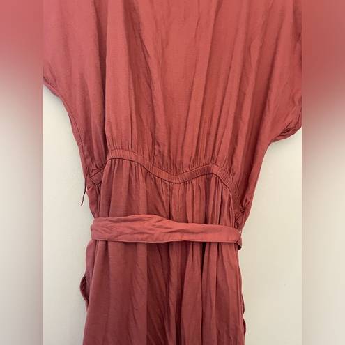 Abercrombie & Fitch Abercrombie Large maroon jumpsuit with pockets button detailing SEE NOTES