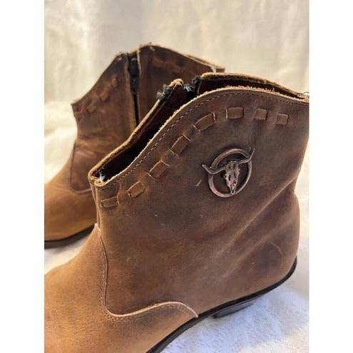 Laredo Women’s Western Booties  with Longhorn Hardware