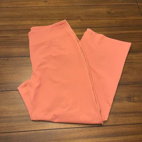 Lands'End NWOT  Womens Active Yoga Pants Athletic Legging High Rise Coral Large