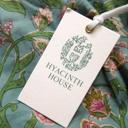 Tuckernuck  NWT Hyacinth House Olga in Green Floral Tie Back Cotton Dress S