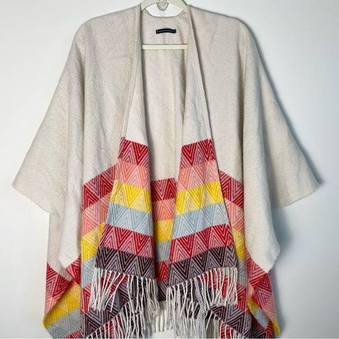 American Eagle  AE Shawl Poncho Southwestern Multicolor OS One Size Fringe Soft