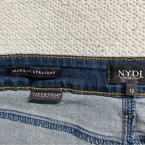 NYDJ  Marilyn Straight Leg Jeans Lift x Tuck Technology Size 12 EUC