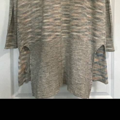 Lush Clothing Lush Cardigan Sweater Open Front Pockets Slits Size S/M Soft Colors