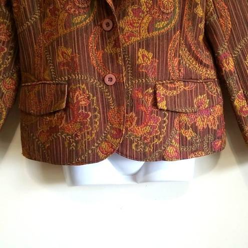 Chadwick's 𝅺 Brown Floral Blazer Sz 10P