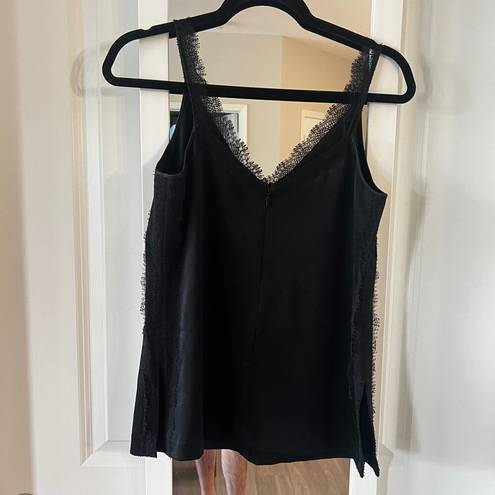 Jason Wu  Lace Trim Black Tank Blouse Size 2