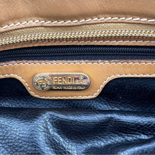 Fendi  Roma Coated Canvas & Leather Satchel