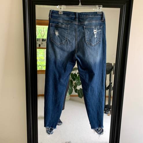 Harper  Blue Distressed Denim Jeans