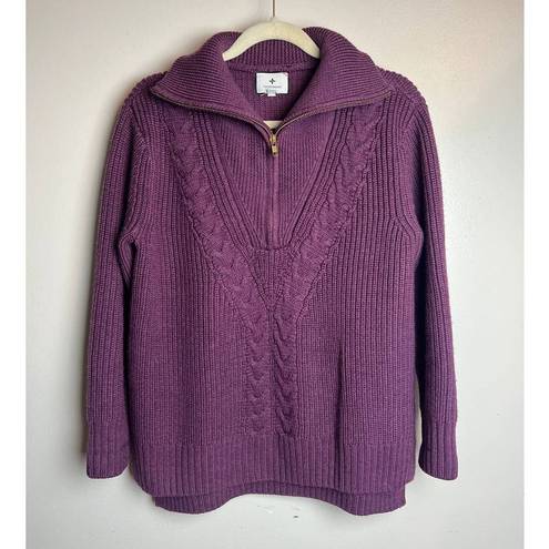 Tuckernuck  Quarter Zip Estella Sweater in Berry Purple Sz. XS