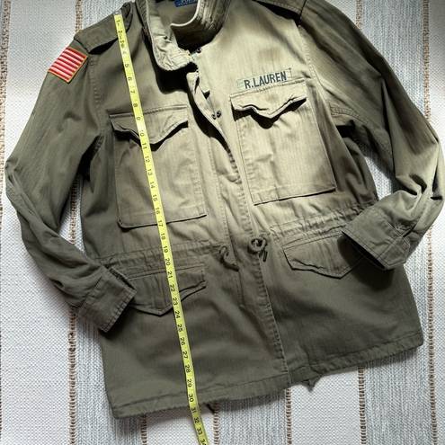 Polo  Ralph Lauren Military Olive Green Army Utility Jacket Women’s Size Large