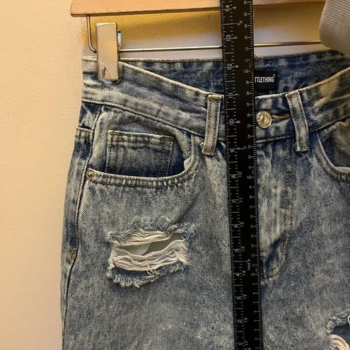 Pretty Little Thing Pretty Little Things Distressed High Rise Split Hem Jean Size 2 See Description