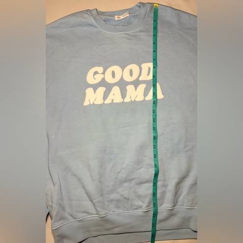 Good American  Good Mama blue sweatshirt