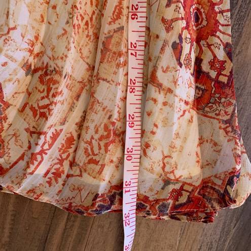 Anthropologie Akemi + Kin  Laurel Canyon Boho Pleated Midi Skirt Size XL $118