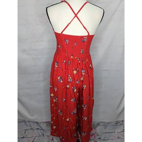 Nordstrom NWT |  Junior (XL) / Women's (SMALL) Sleeveless  Red Floral Romper