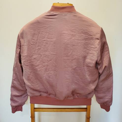 Love Tree  Pink Bomber Jacket S Gold Accents