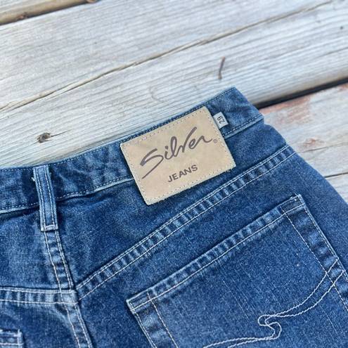 Silver Jeans SILVER Dark Wash Y2K Denim Shorts Size 29