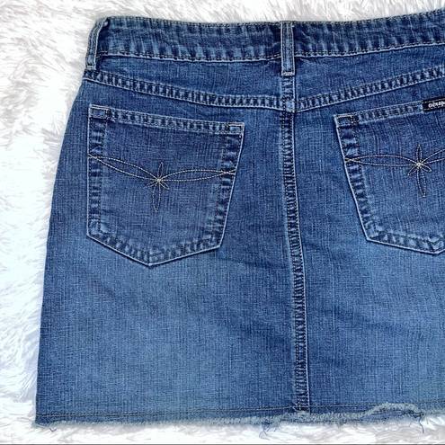 Aeropostale  Women’s Blue Denim Short Mini Jean Skirt 3/4 Y2K Retro