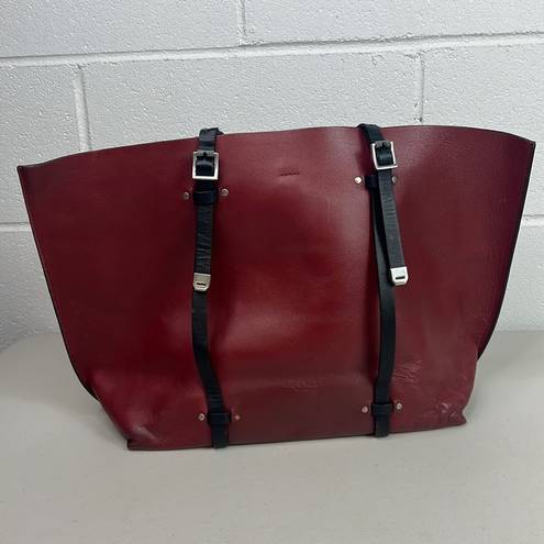 Rag and Bone  Accessories
Russet Field Tote Messenger Bag Merlot studded buckles