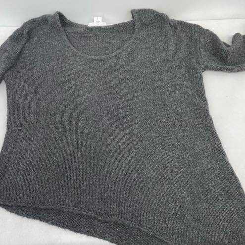 Helmut Lang  Women’s size S  Knit Asymmetrical Pullover Sweater Gray Alpaca Blend