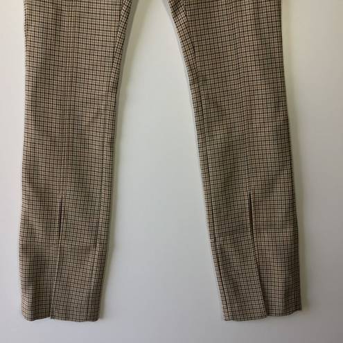 ALC Frank ALC edwin glen checkered high rise slit hem dressy pants Brown