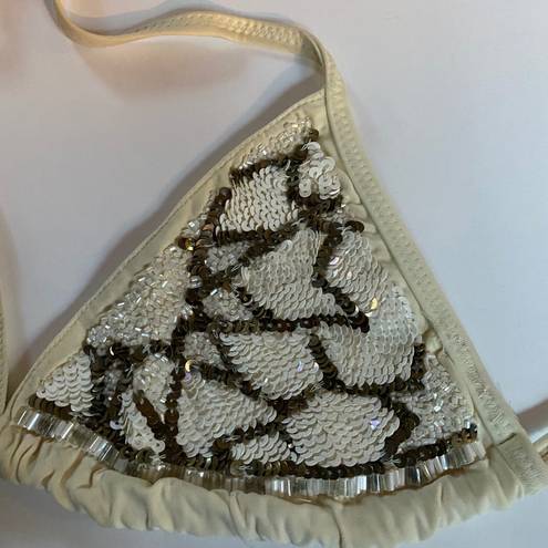 All Saints Sequin Bikini Top