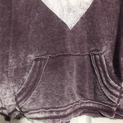 Grayson Threads  burnt out wine heart hooded sweatshirt women’s size XL‎ purple